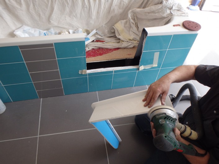 SO BAIN, Mise en place Châssis altuglas