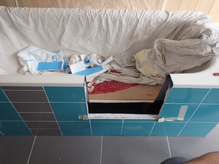 SO BAIN, Mise en place Châssis altuglas